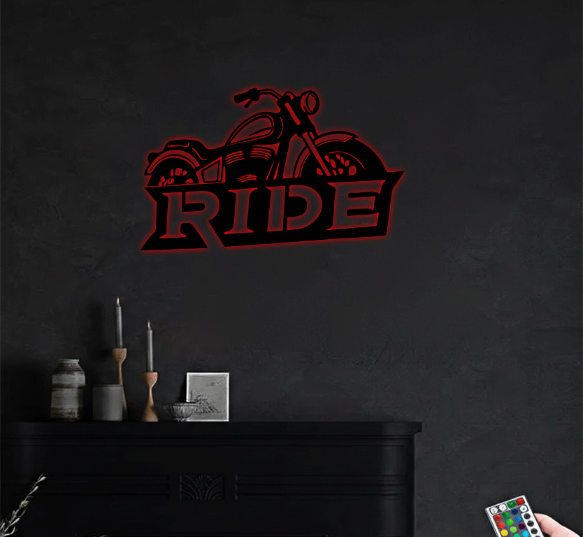 Ride Motorcycle- Metal Wall Art