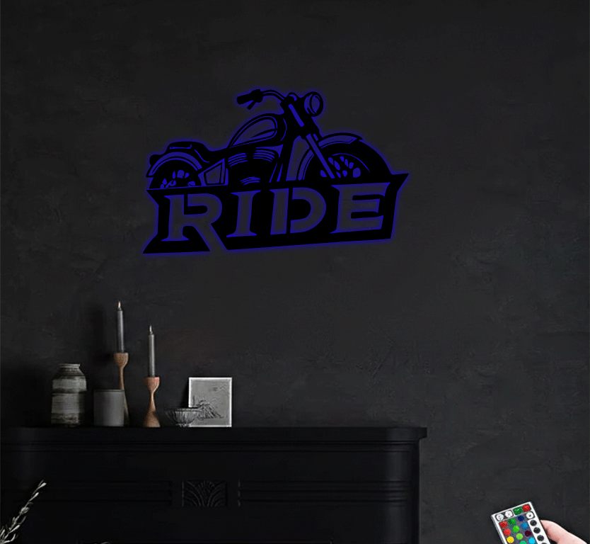 Ride Motorcycle- Metal Wall Art
