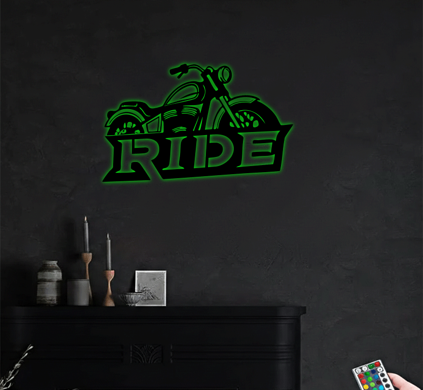 Ride Motorcycle- Metal Wall Art