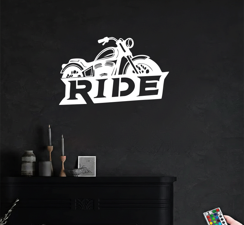 Ride Motorcycle- Metal Wall Art