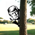 Peaking a Boo Flipping Off Trump Presidial Metal Sign Art Ornament