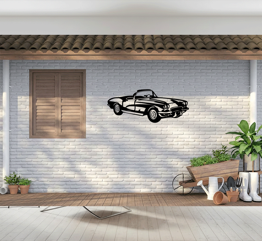 1962 Corvette C1 - Metal Wall Art