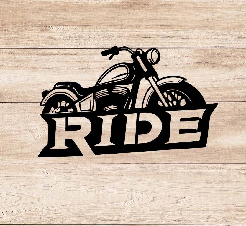 Ride Motorcycle- Metal Wall Art