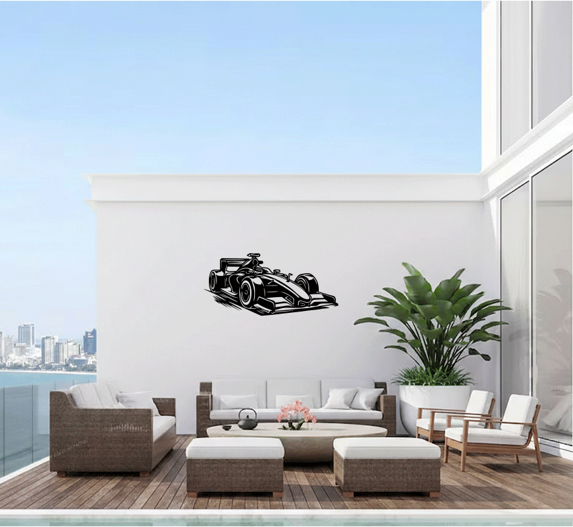 Racing Car - Metal Wall Art