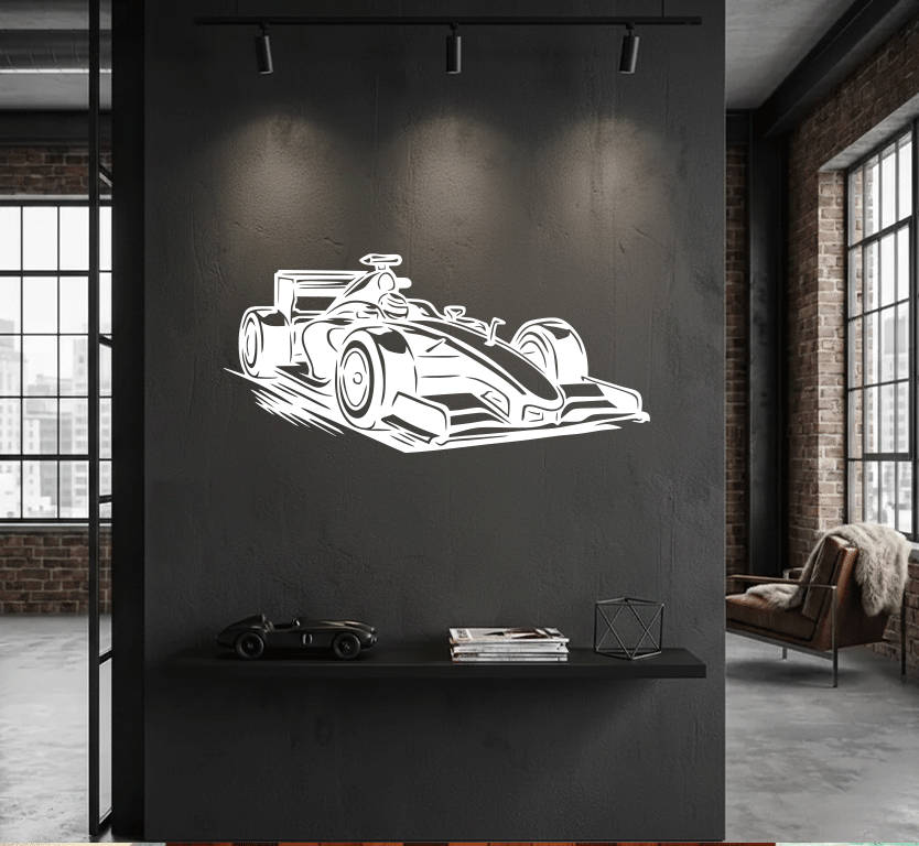 Racing Car - Metal Wall Art
