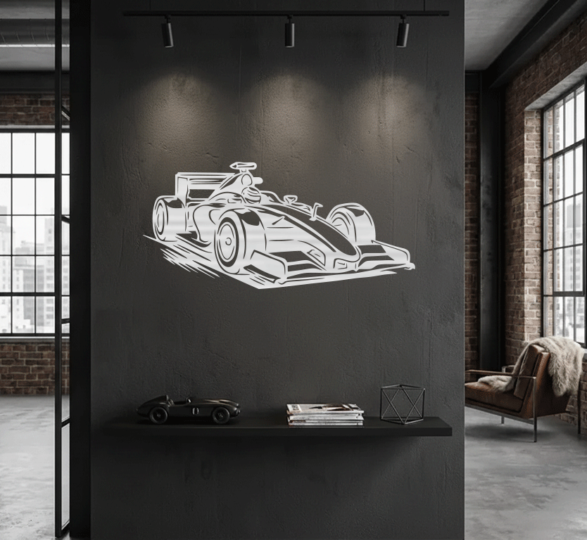 Racing Car - Metal Wall Art