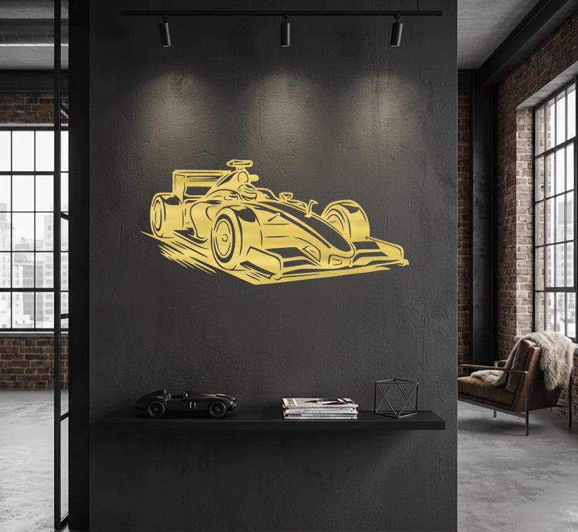 Racing Car - Metal Wall Art