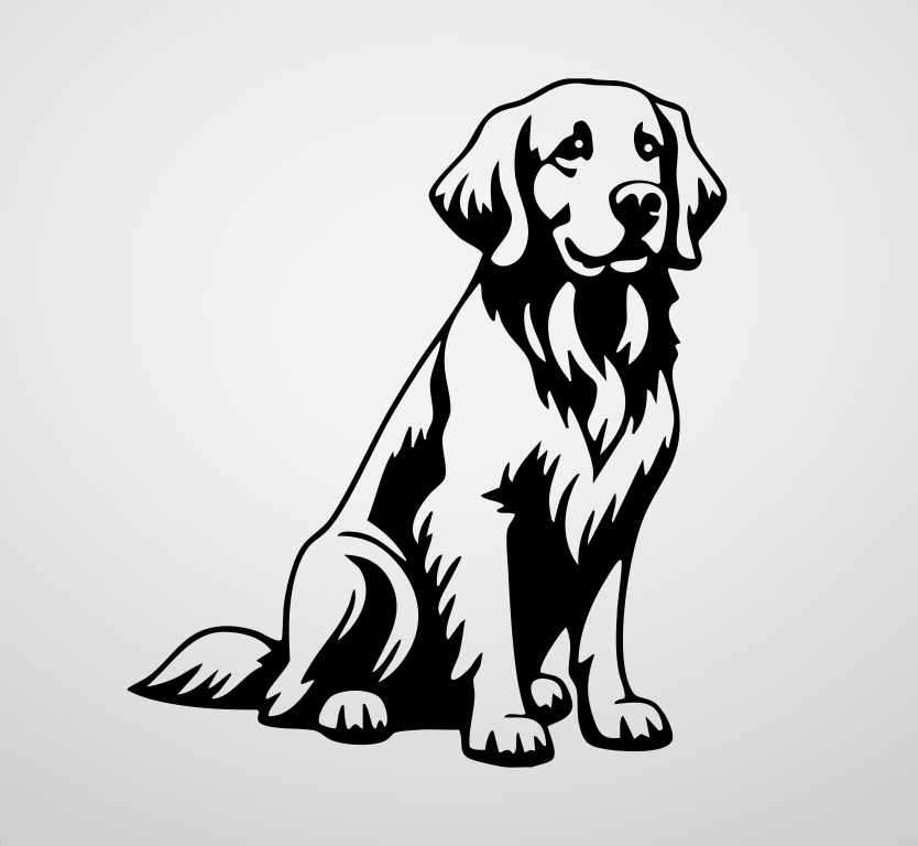 Golden Retriever- Metal Wall Art