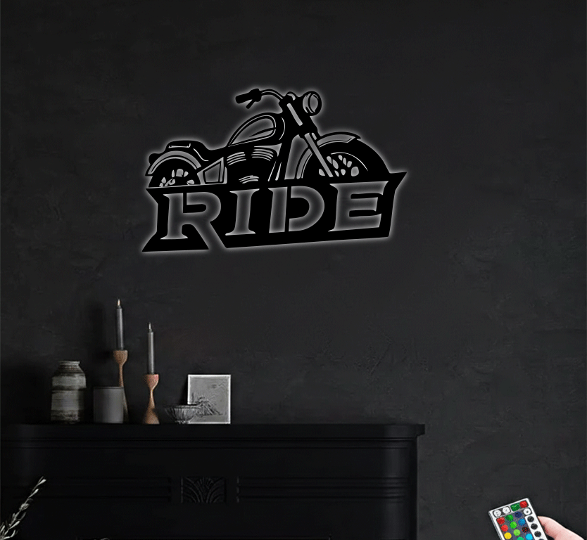 Ride Motorcycle- Metal Wall Art