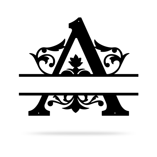 Split Letter Name Monogram