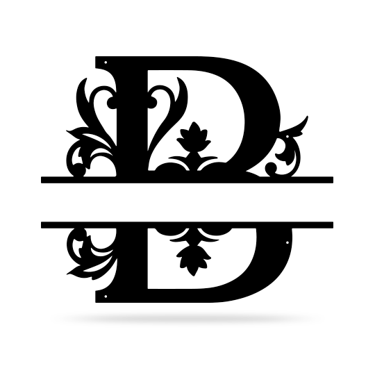 Split Letter Name Monogram