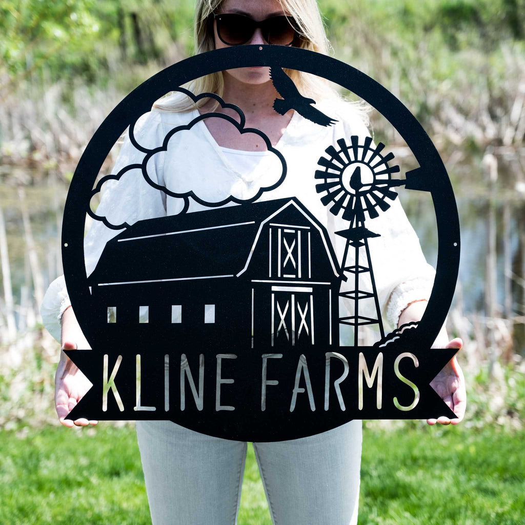 Barn & Windmill Monogram