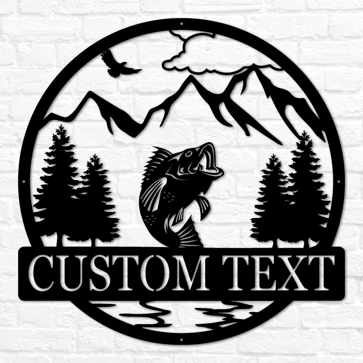 Bass Fish Outdoor Monogram