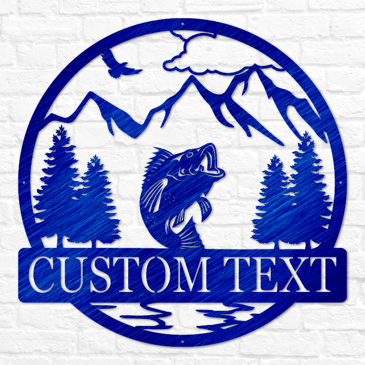 Bass Fish Outdoor Monogram