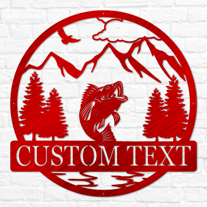 Bass Fish Outdoor Monogram