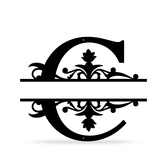 Split Letter Name Monogram