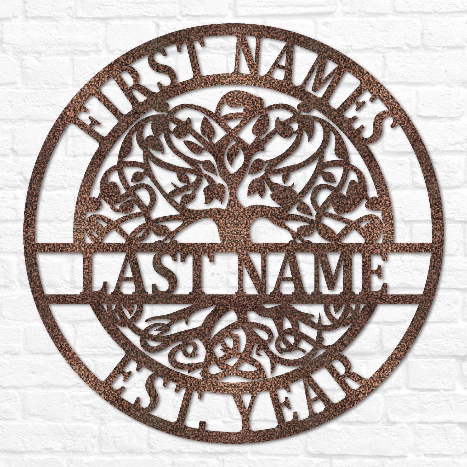 Circle Tree of Life Monogram