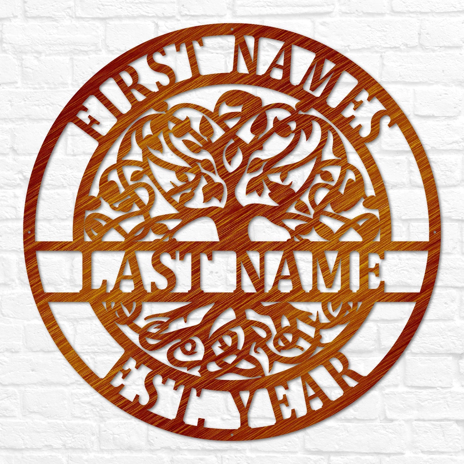 Circle Tree of Life Monogram