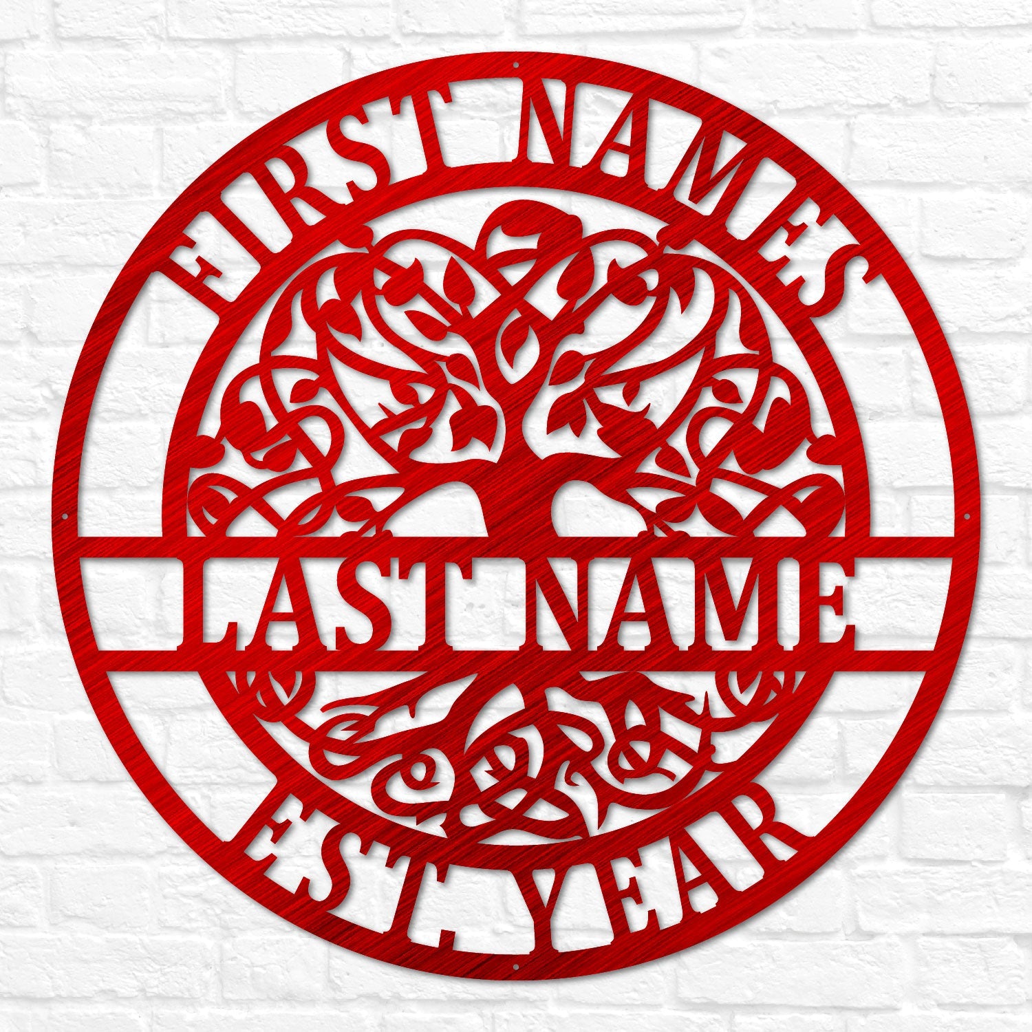 Circle Tree of Life Monogram