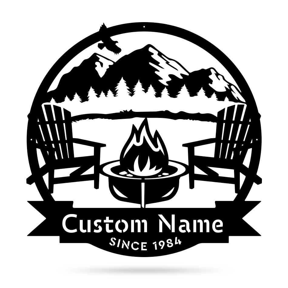 Personalized Campfire Monogram