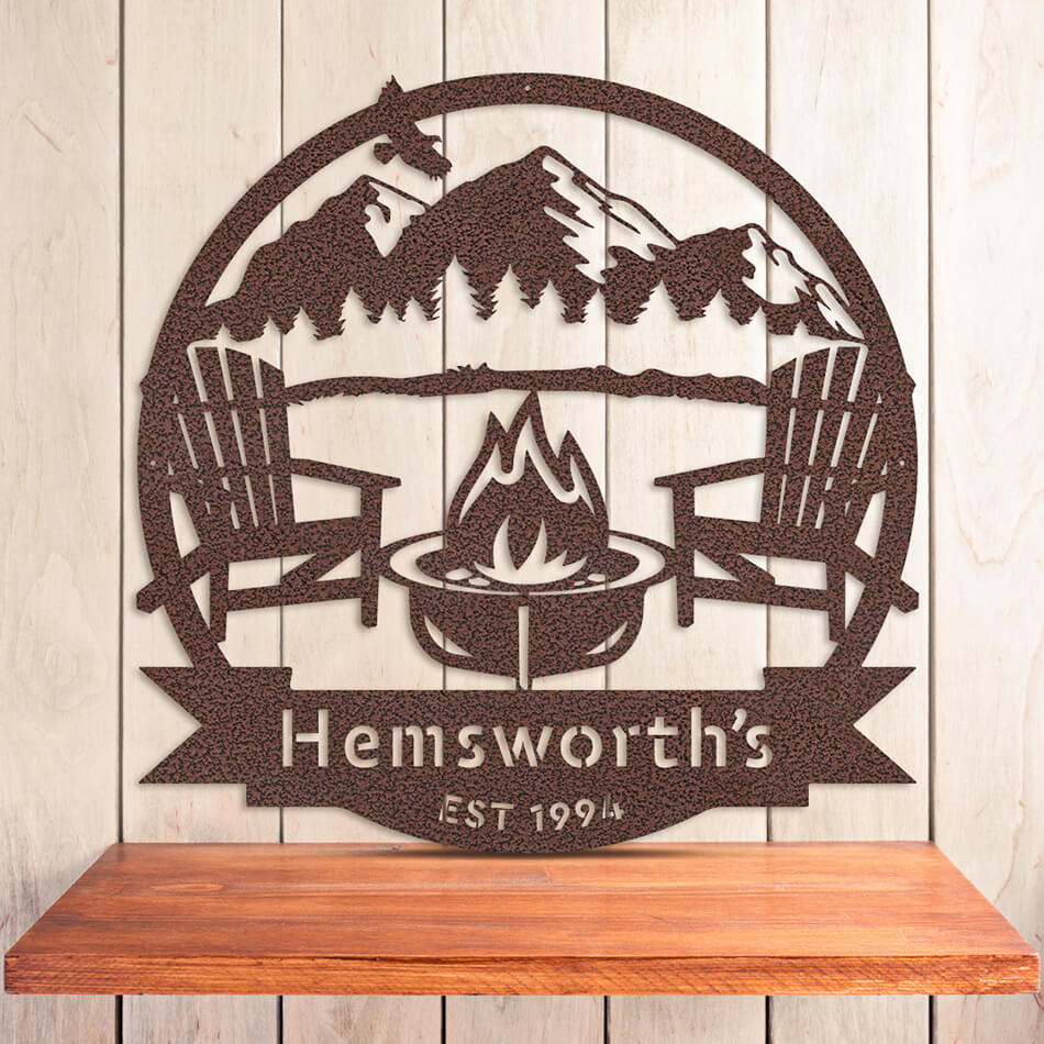 Personalized Campfire Monogram