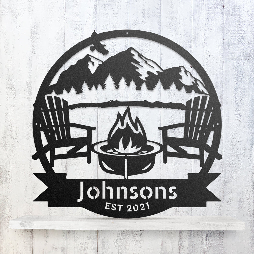 Personalized Campfire Monogram