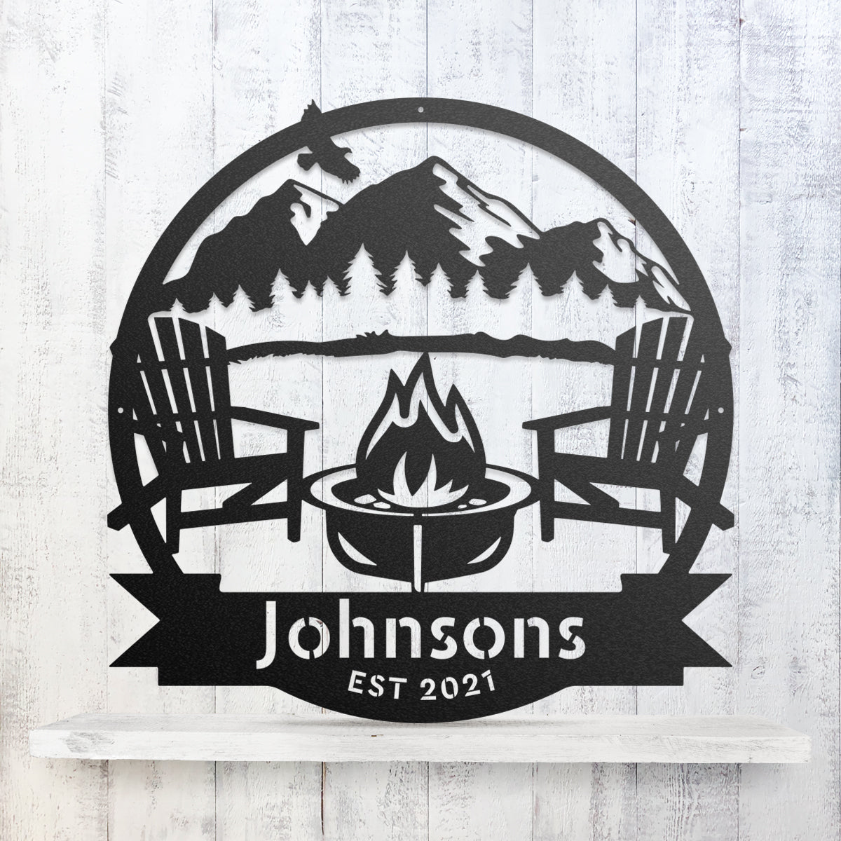 Personalized Campfire Monogram