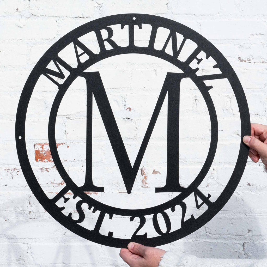 Double Circle Letter Monogram