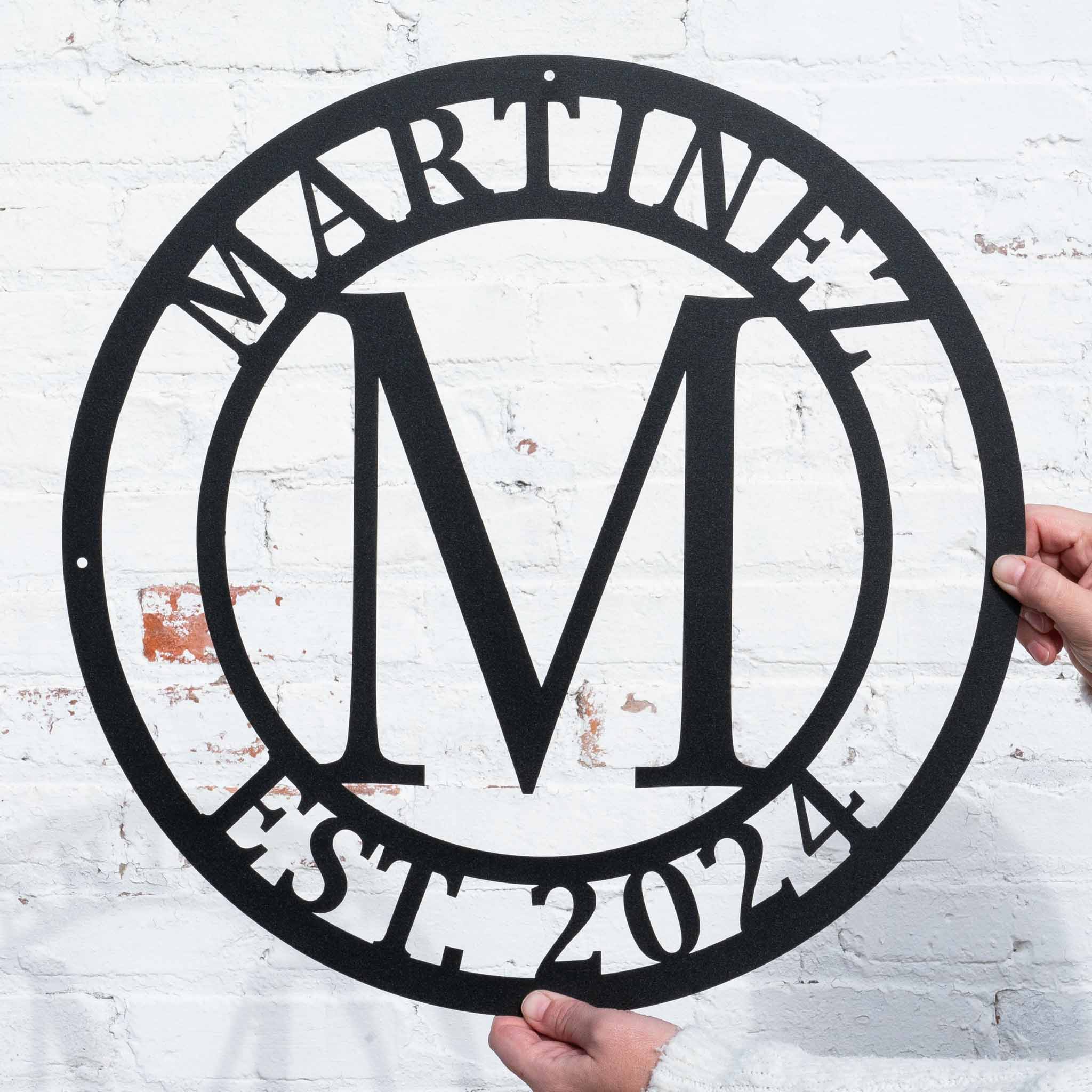 Double Circle Letter Monogram