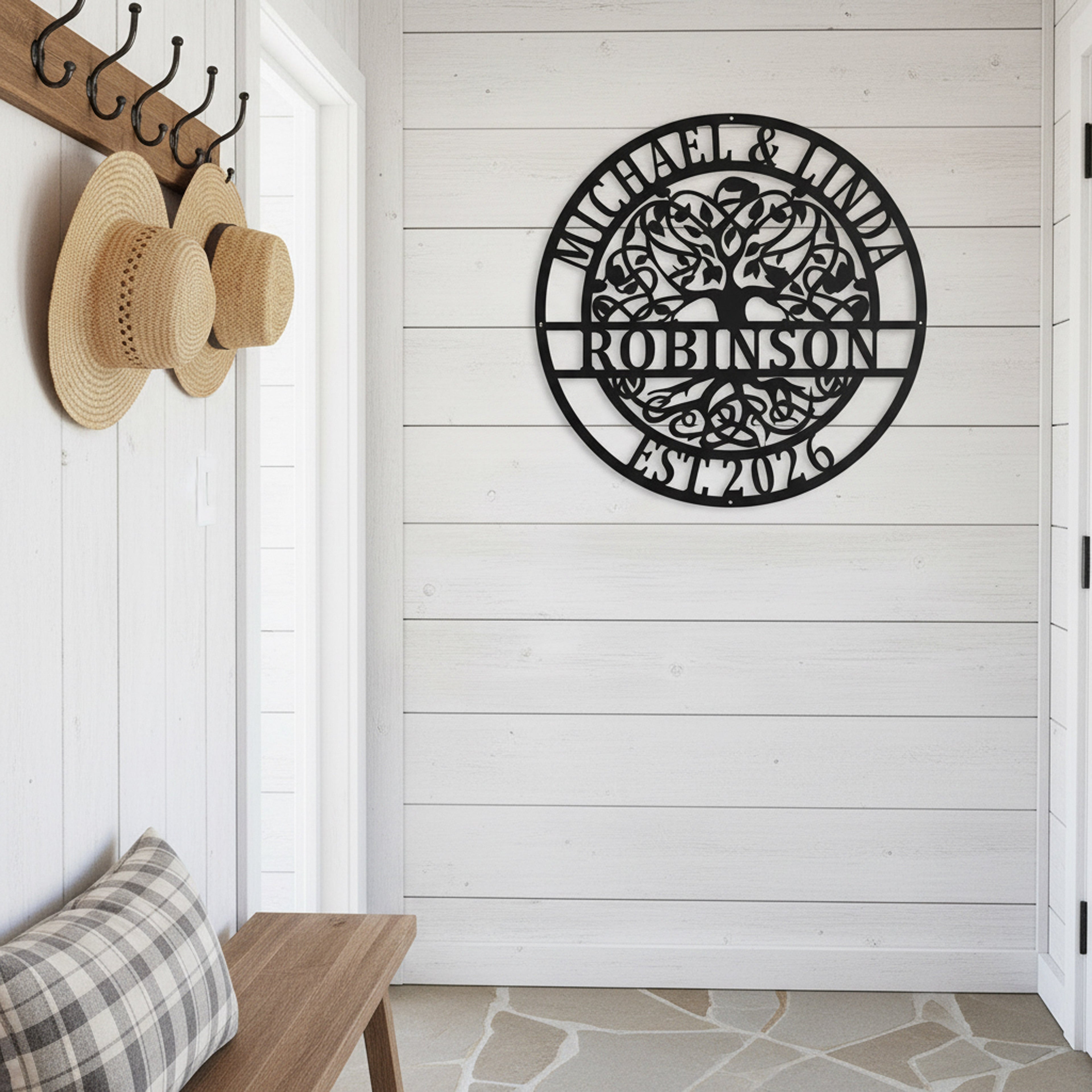 Circle Tree of Life Monogram