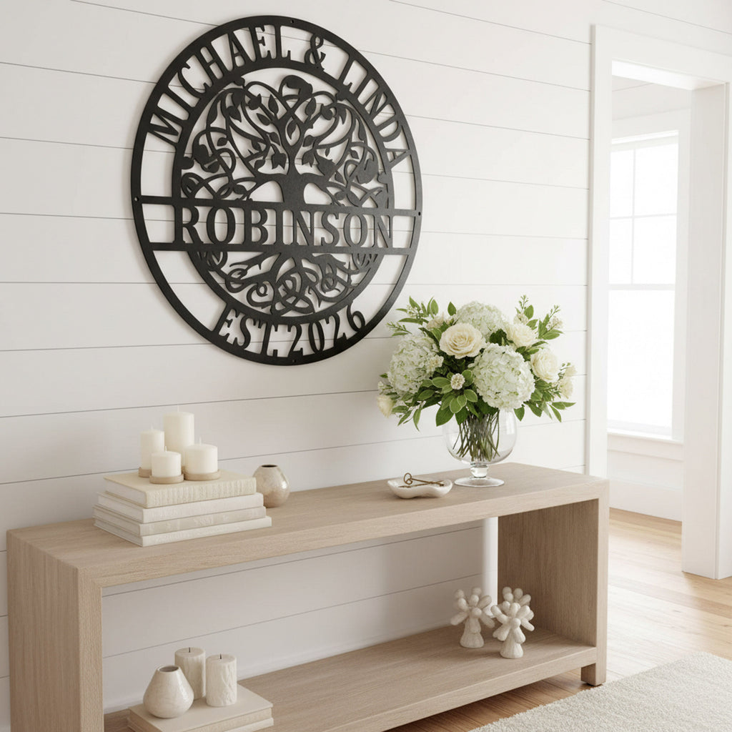 Circle Tree of Life Monogram