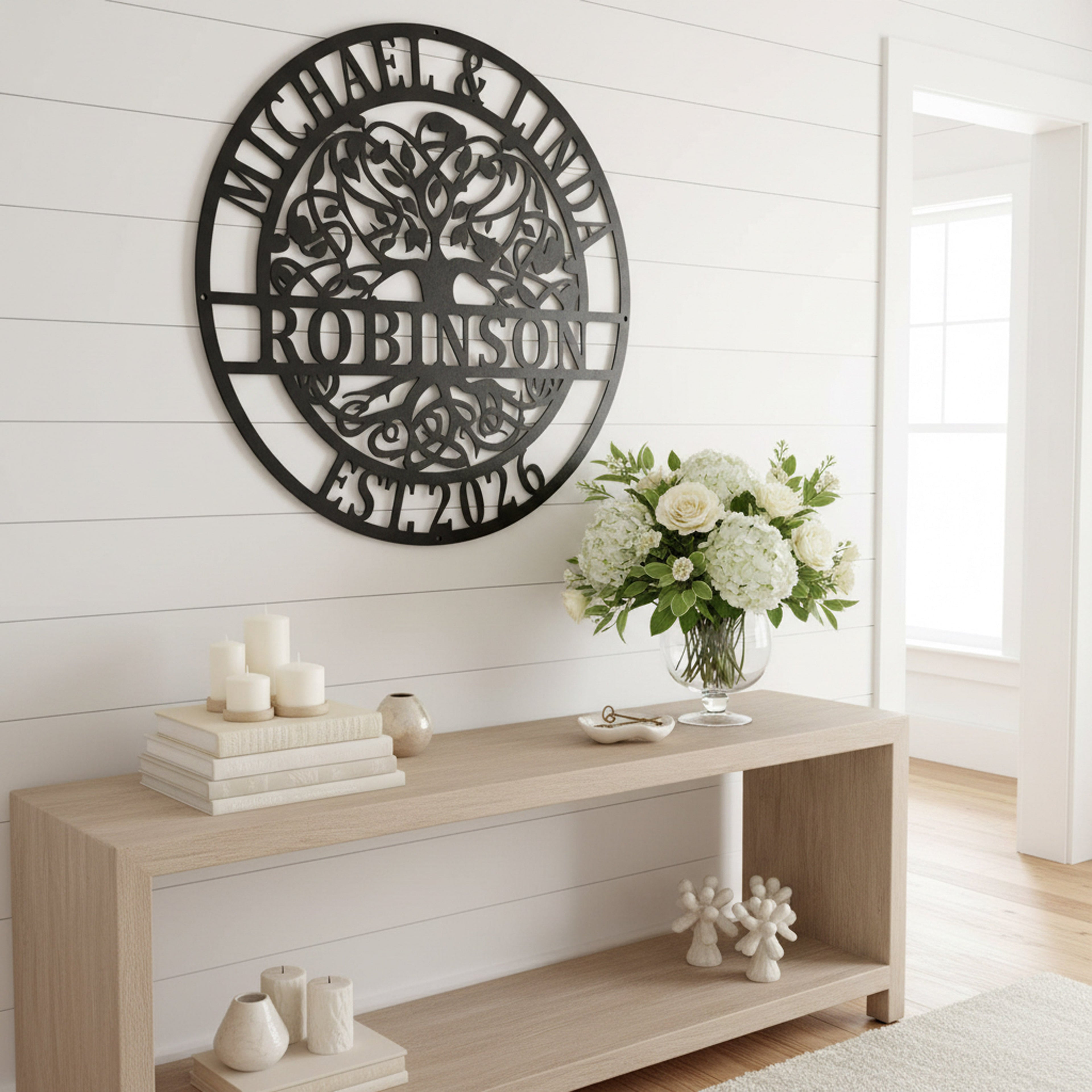Circle Tree of Life Monogram