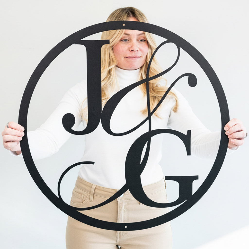 Initials Circle Letter Monogram