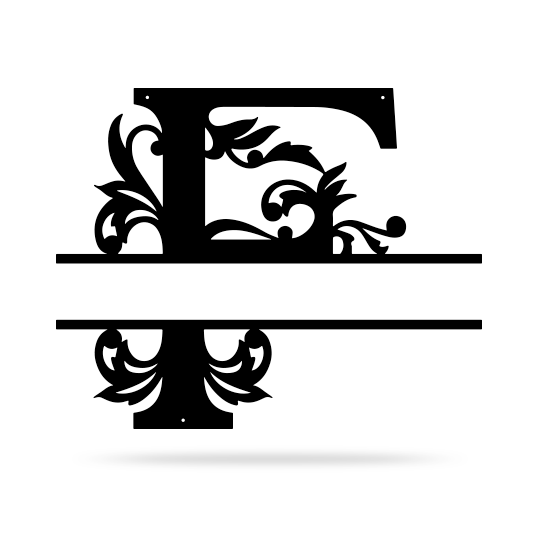 Split Letter Name Monogram