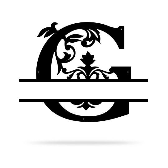 Split Letter Name Monogram