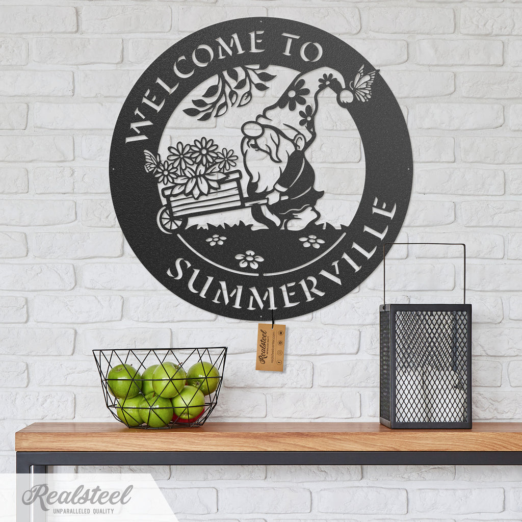 Garden Gnome Monogram Wall Art