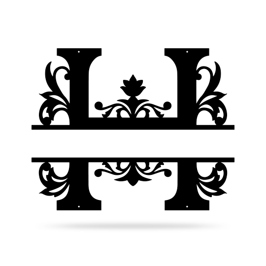 Split Letter Name Monogram