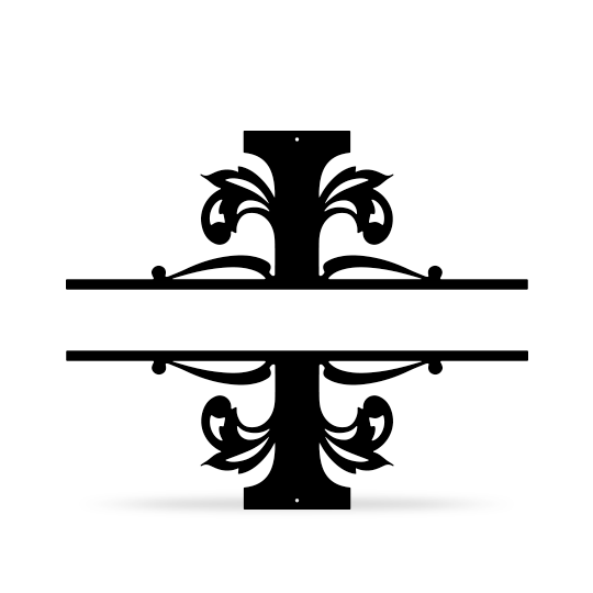 Split Letter Name Monogram