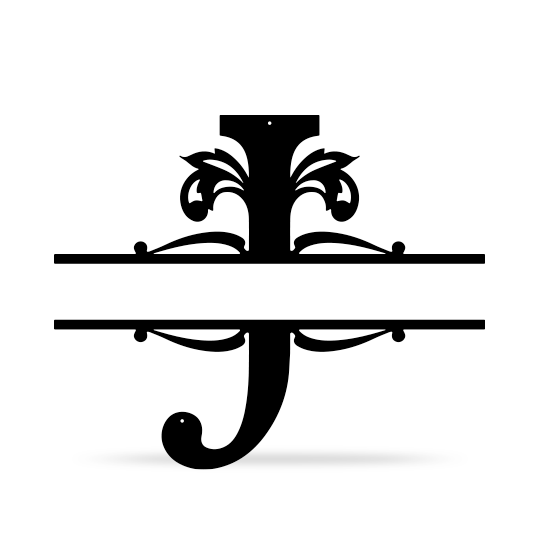 Split Letter Name Monogram