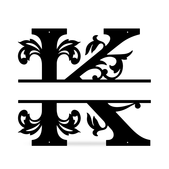 Split Letter Name Monogram