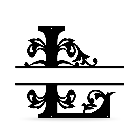 Split Letter Name Monogram