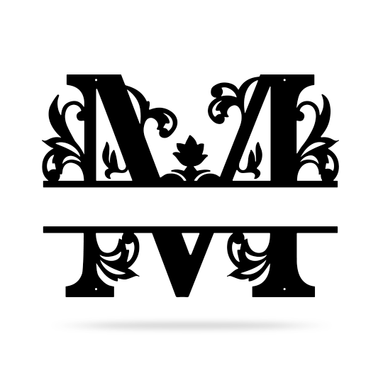 Split Letter Name Monogram