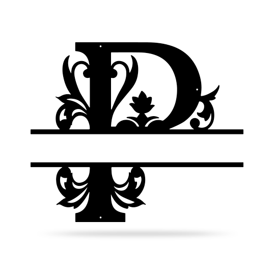 Split Letter Name Monogram