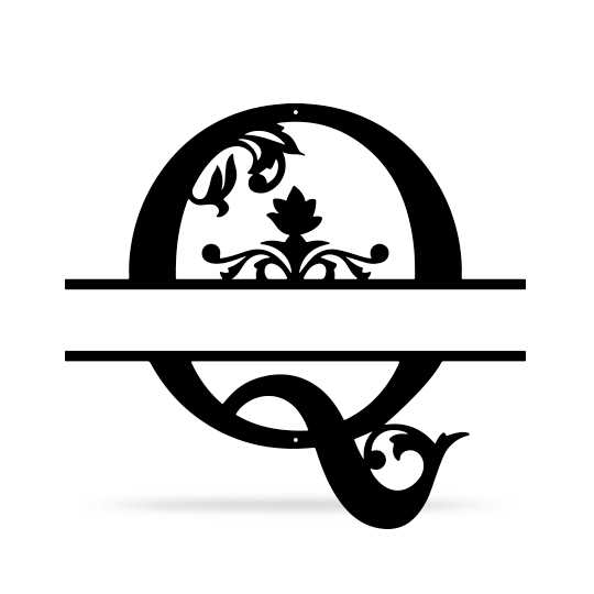 Split Letter Name Monogram