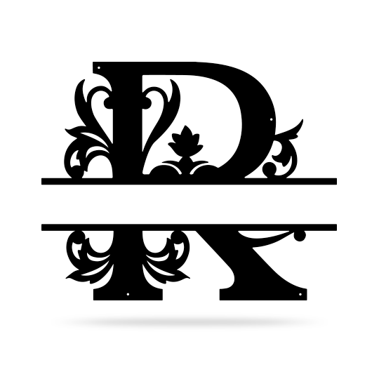 Split Letter Name Monogram