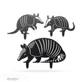Garden Art - Armadillo Family 3 Pack