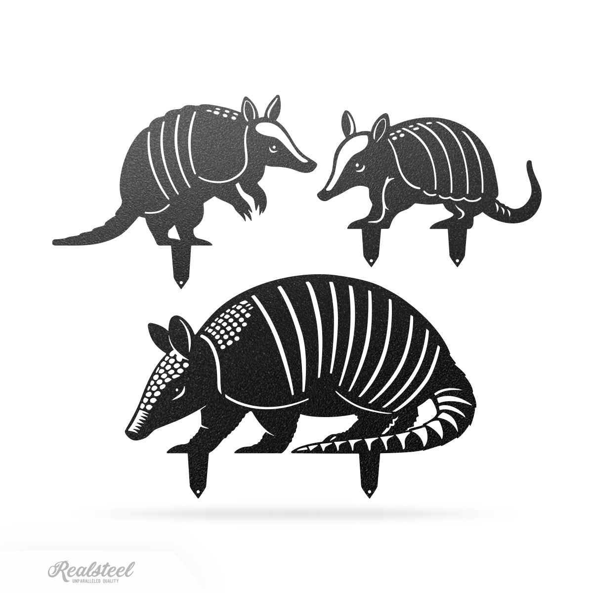 Garden Art - Armadillo Family 3 Pack