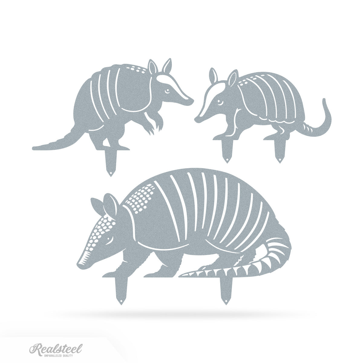 Garden Art - Armadillo Family 3 Pack