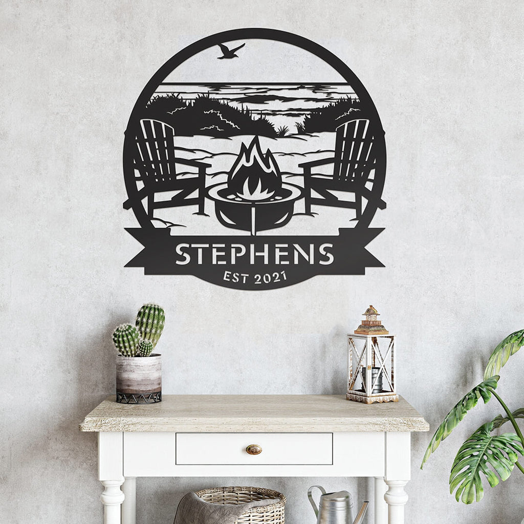 Personalized Campfire Monogram