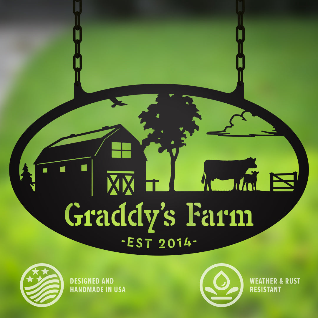 Metal Personalized Choose Your Farm Sign